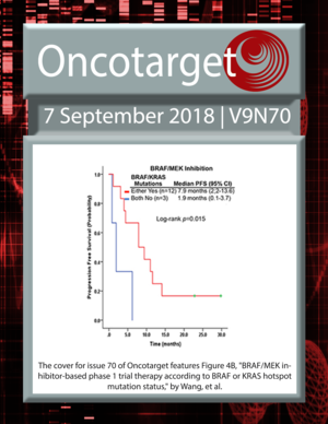 Journal Cover for Oncotarget V9N70